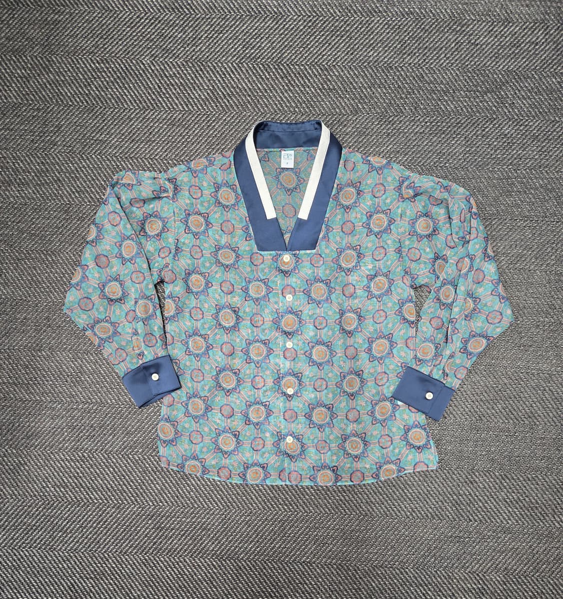 리슬 생활한복 시스루 강릉김씨 민트 블라우스 상품이미지2