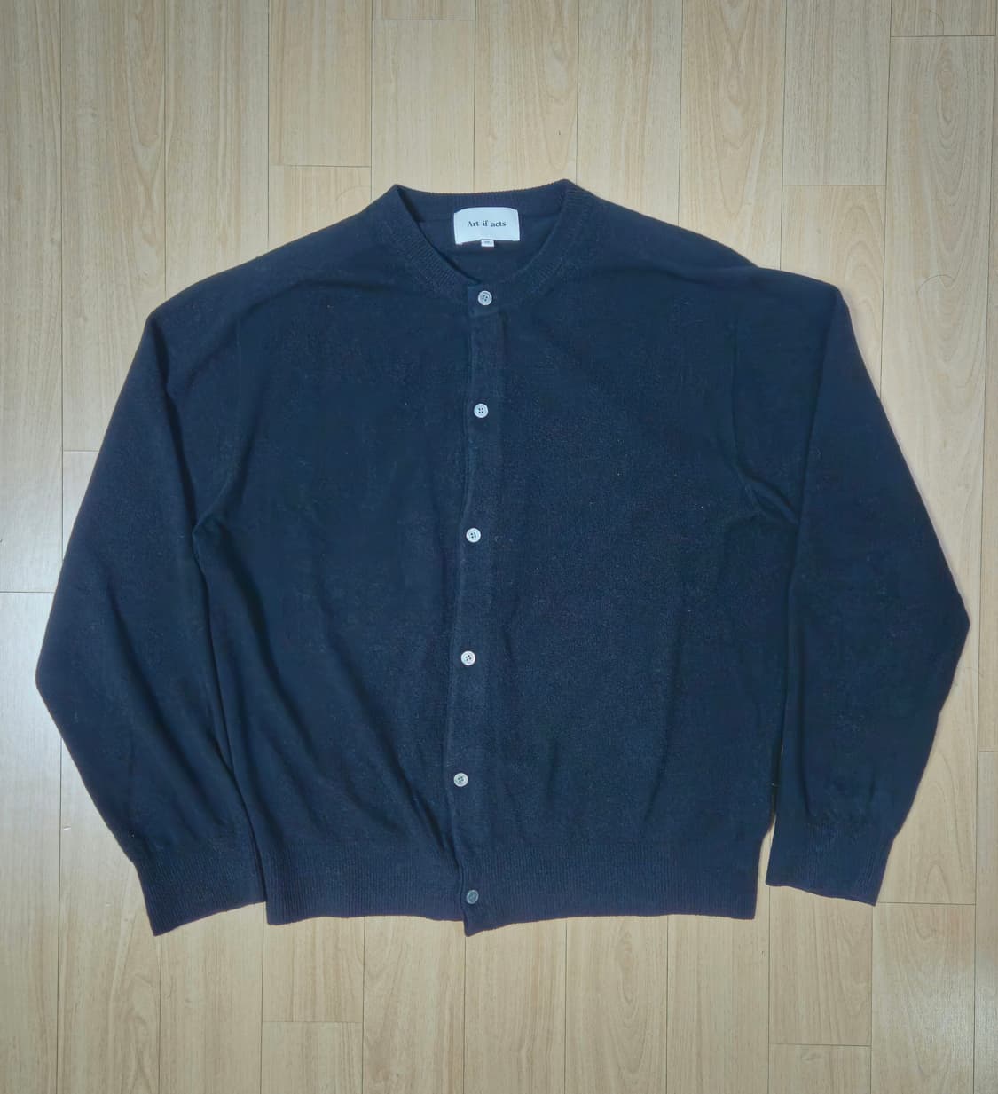 아트이프액츠 라운드넥 가디건 블랙 XL 상품이미지1