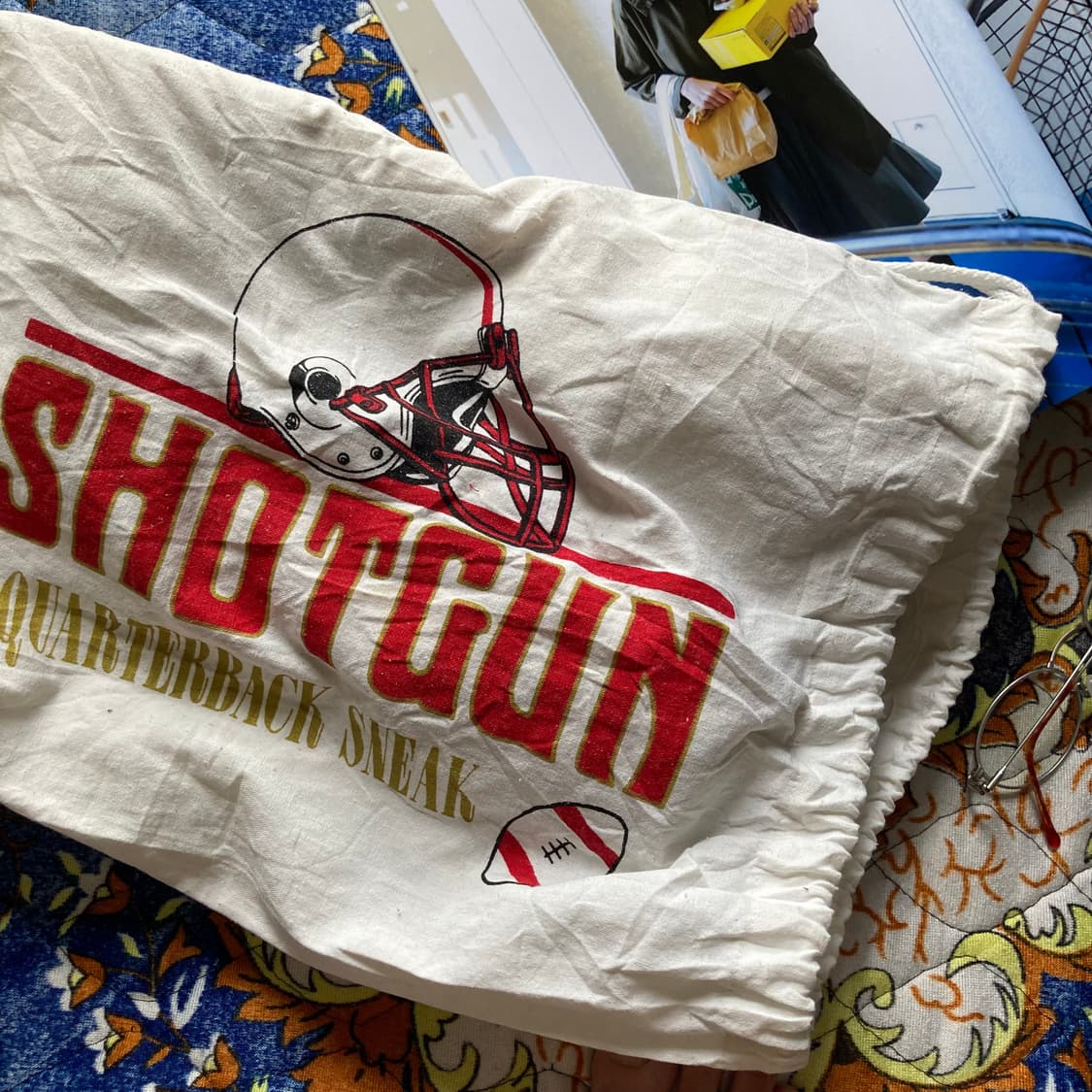 올드 빈티지 shotgun 프린팅 디테일 스트링백 가방 숄더백 크로스백  상품이미지2