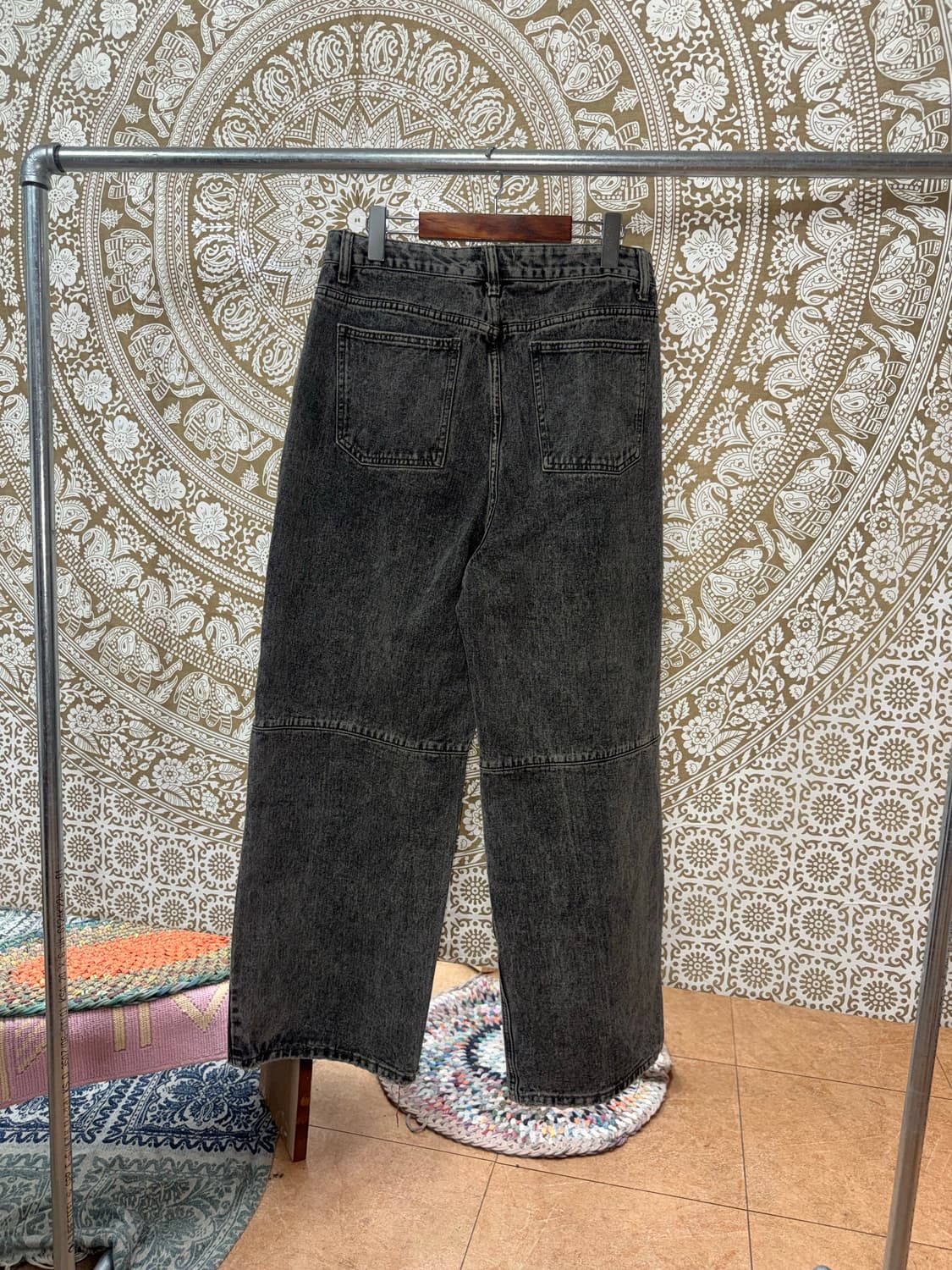 Litail 빈티지 더블니 흑청데님팬츠 상품이미지5