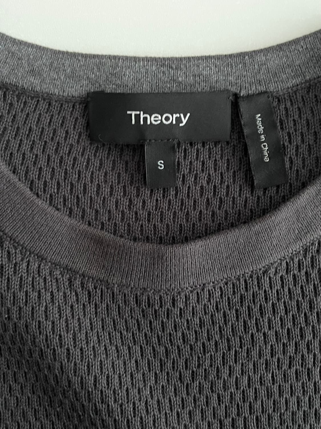 S) 띠어리 Theory 코튼 니트 차콜 상품이미지4