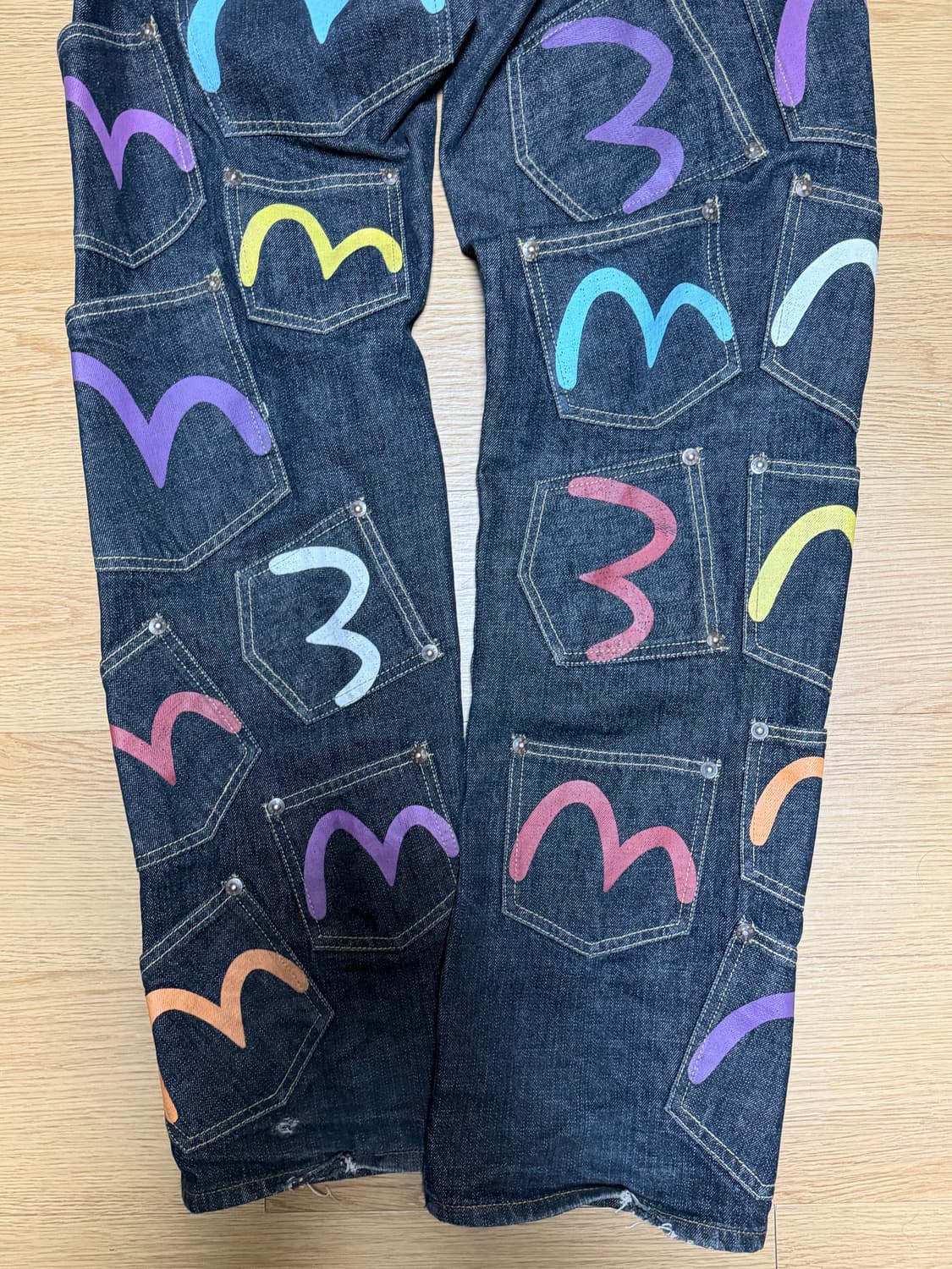 에비수 멀티포켓 데님 팬츠 32size 상품이미지3