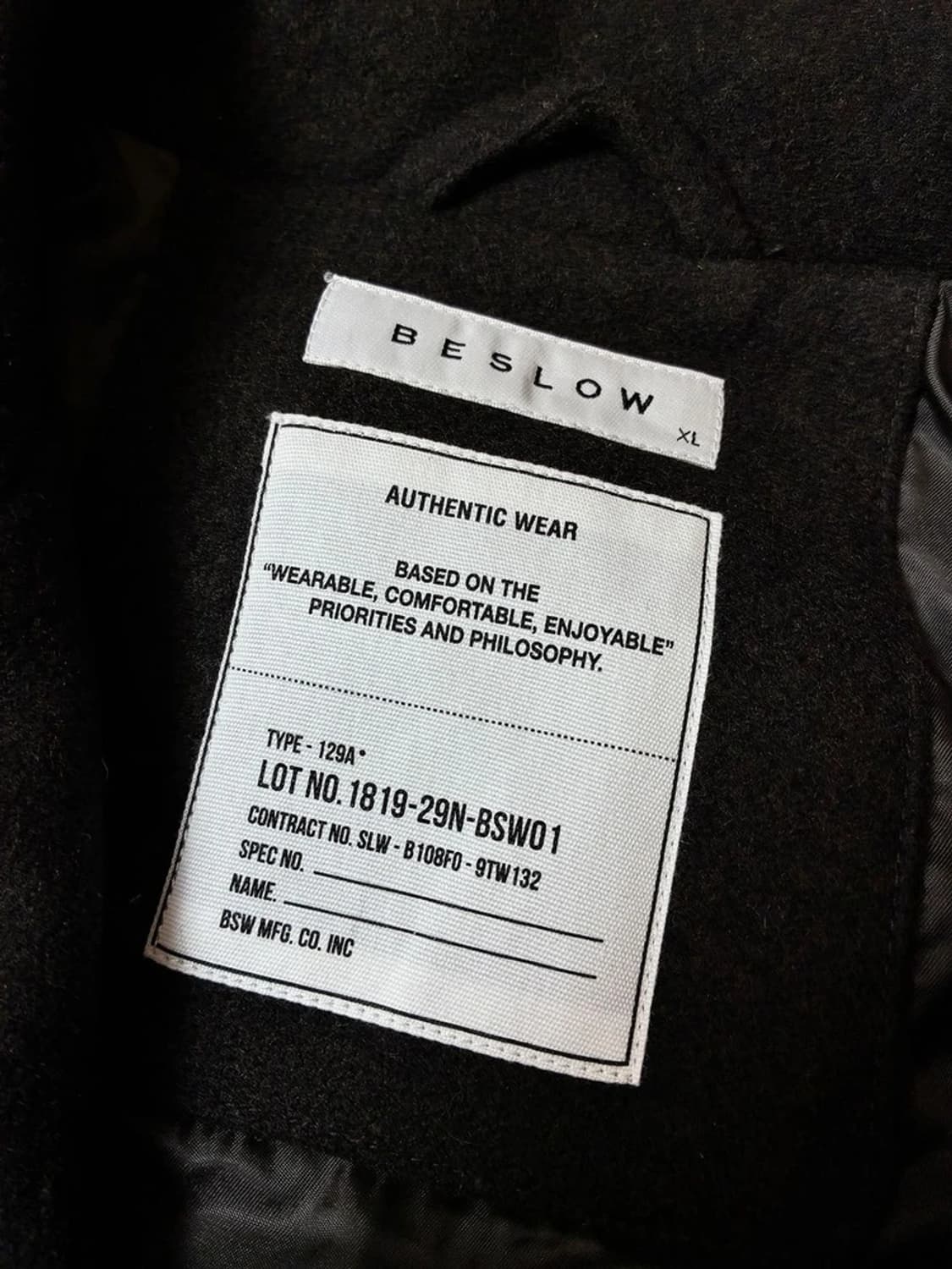 비슬로우 BESLOW 투웨이 울 블렌드 블루종 자켓 PN7744 상품이미지6