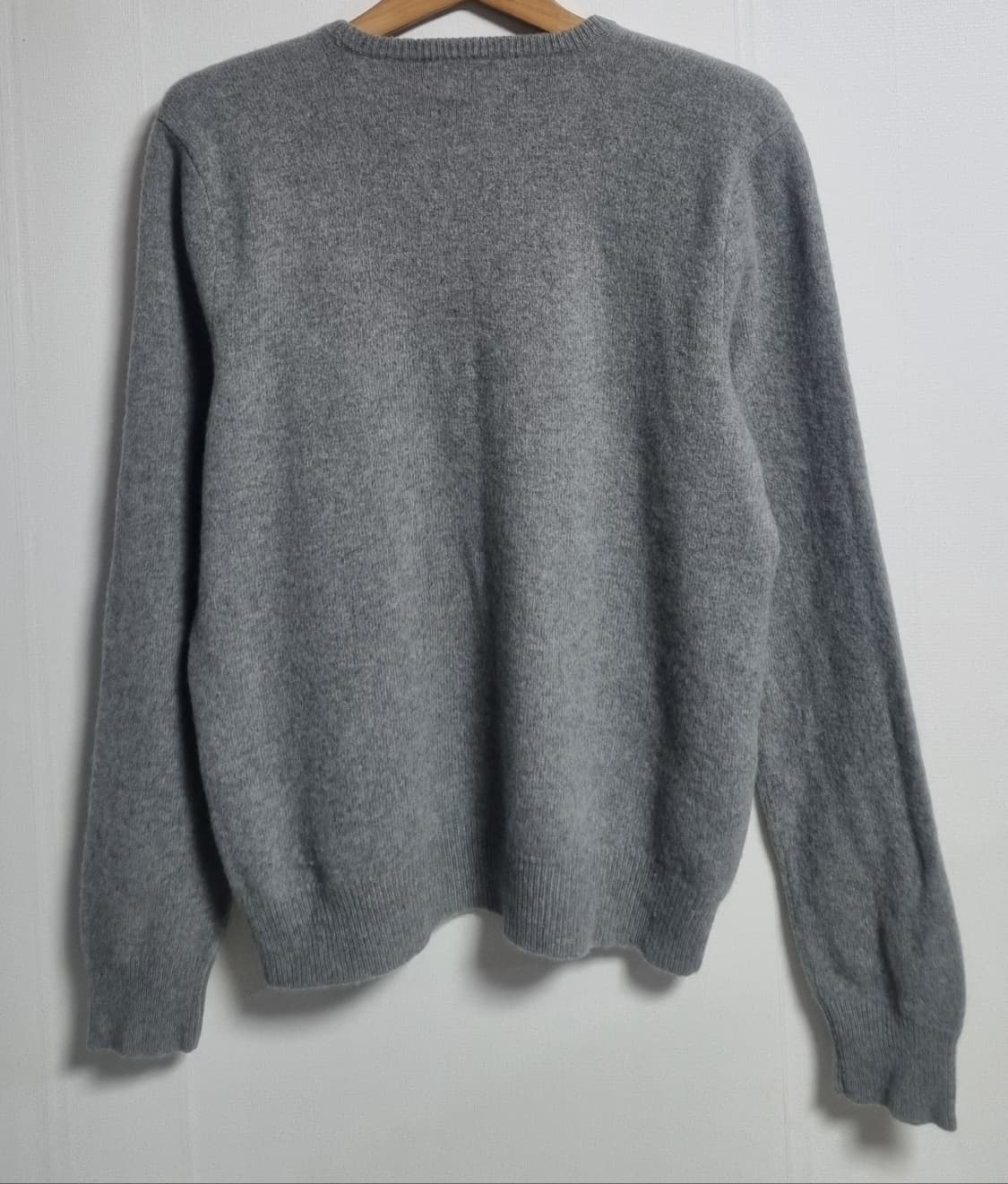 L ) 폴로 그레이 램스울100% 니트 상품이미지2