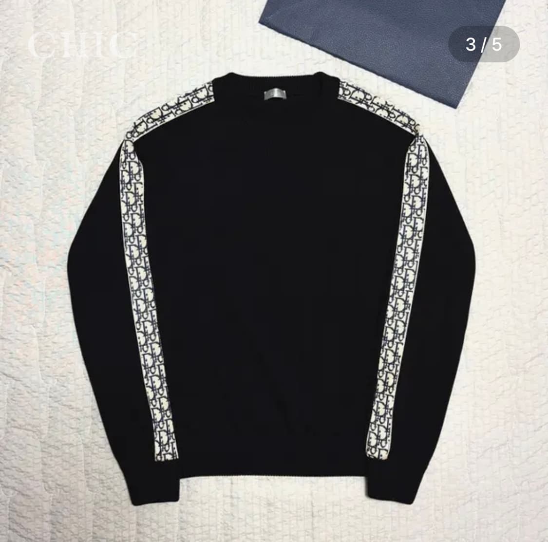 [디올 오블리크 인서트 사이드 라인 니트] 상품이미지3