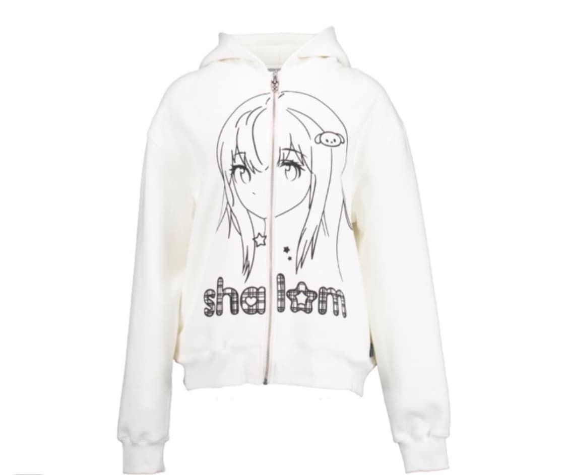 샬롬클럽 고티 후드 집업 화이트  상품이미지1