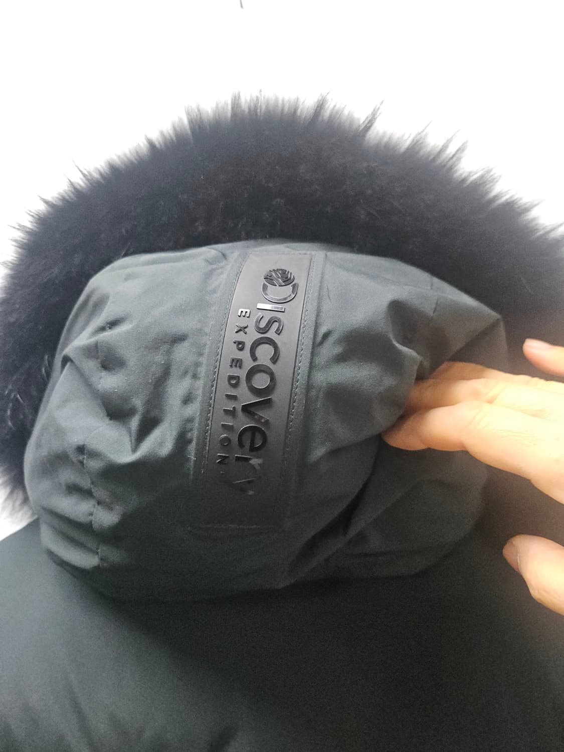 디스커버리 청녹색 패딩 점퍼 후드 퍼 95 상품이미지7