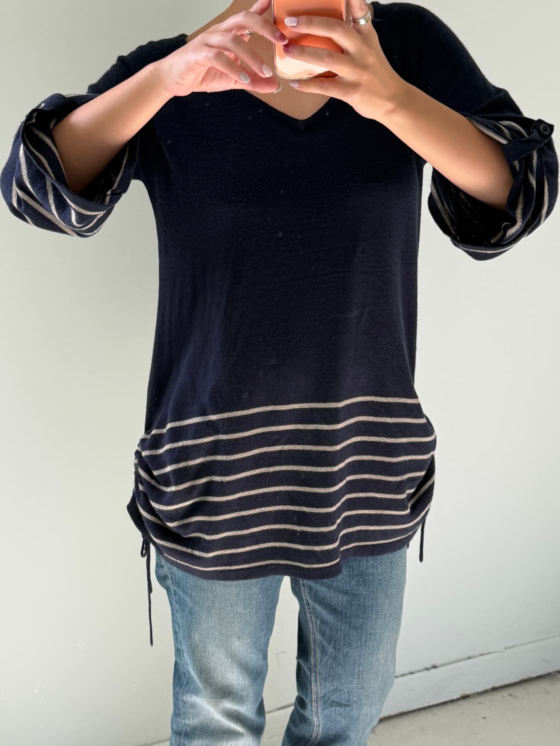 일본빈티지 셔링 롱니트 상품이미지4