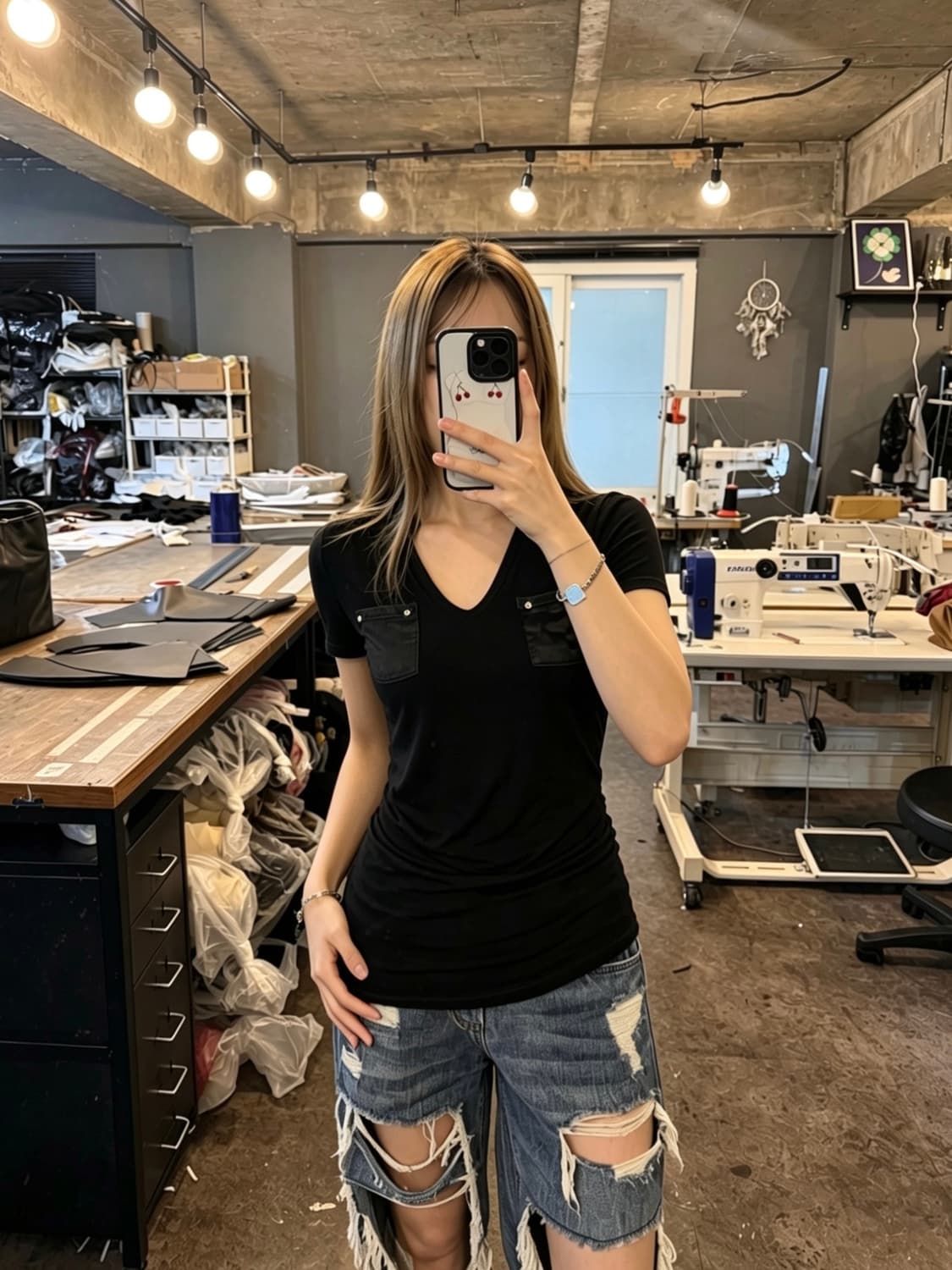 Karen Millen Pocket Detail Tee 상품이미지2