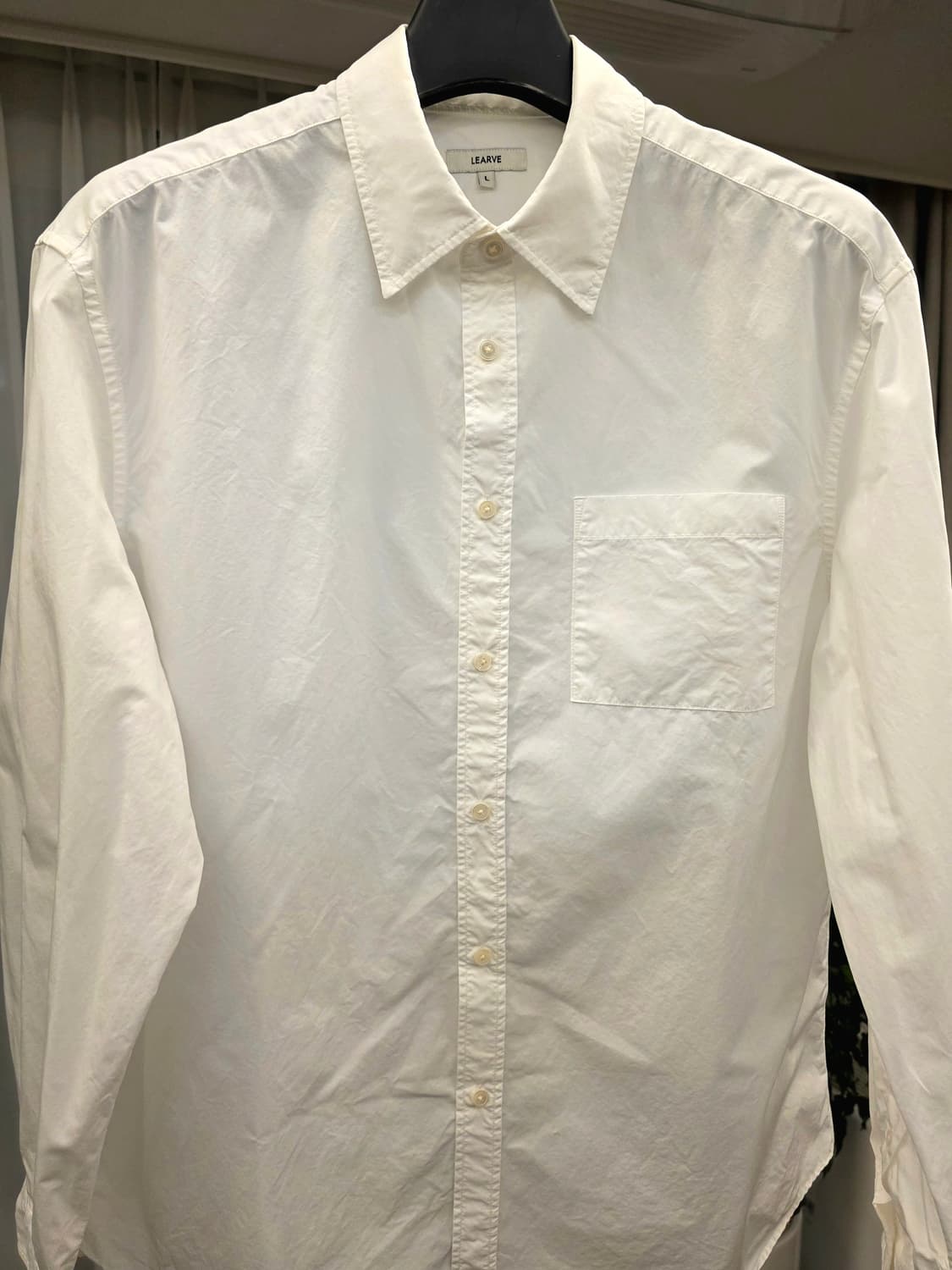 르아브 / 사운드 오브 코튼 셔츠 화이트 / L 상품이미지2