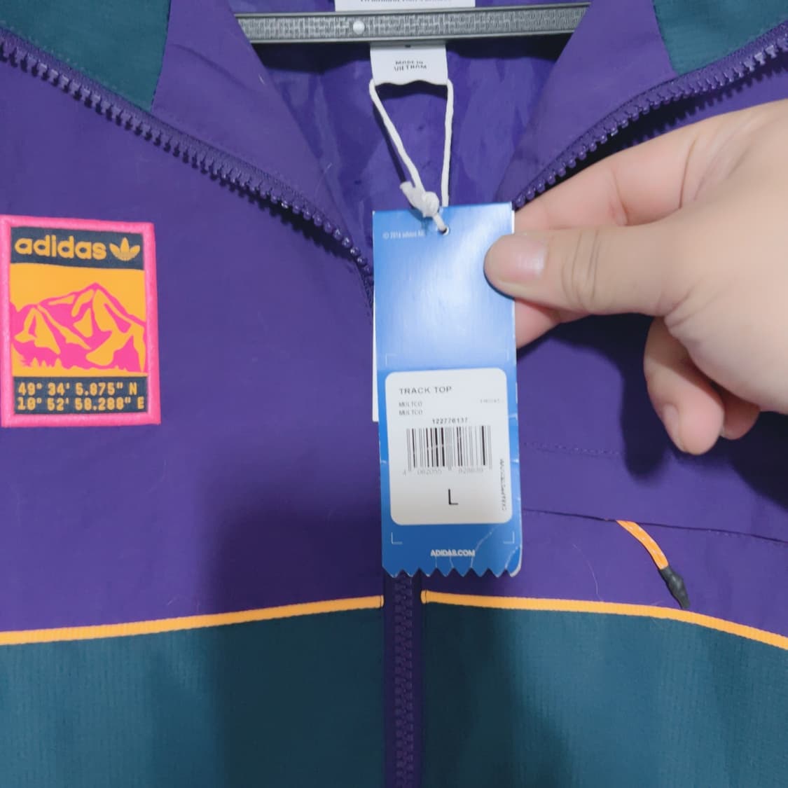 아디다스 배색 새상품 봄 공용 바람막이 상품이미지4