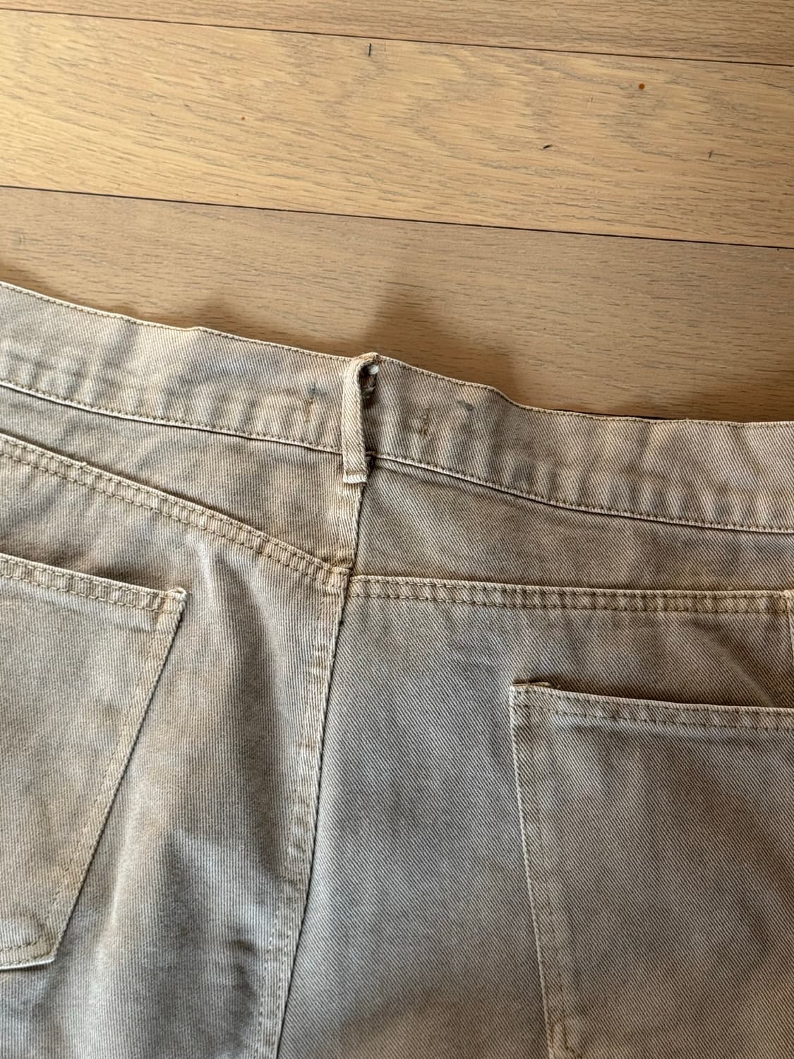 포켓 워싱 와이드 카고팬츠 갈색 XL 상품이미지5