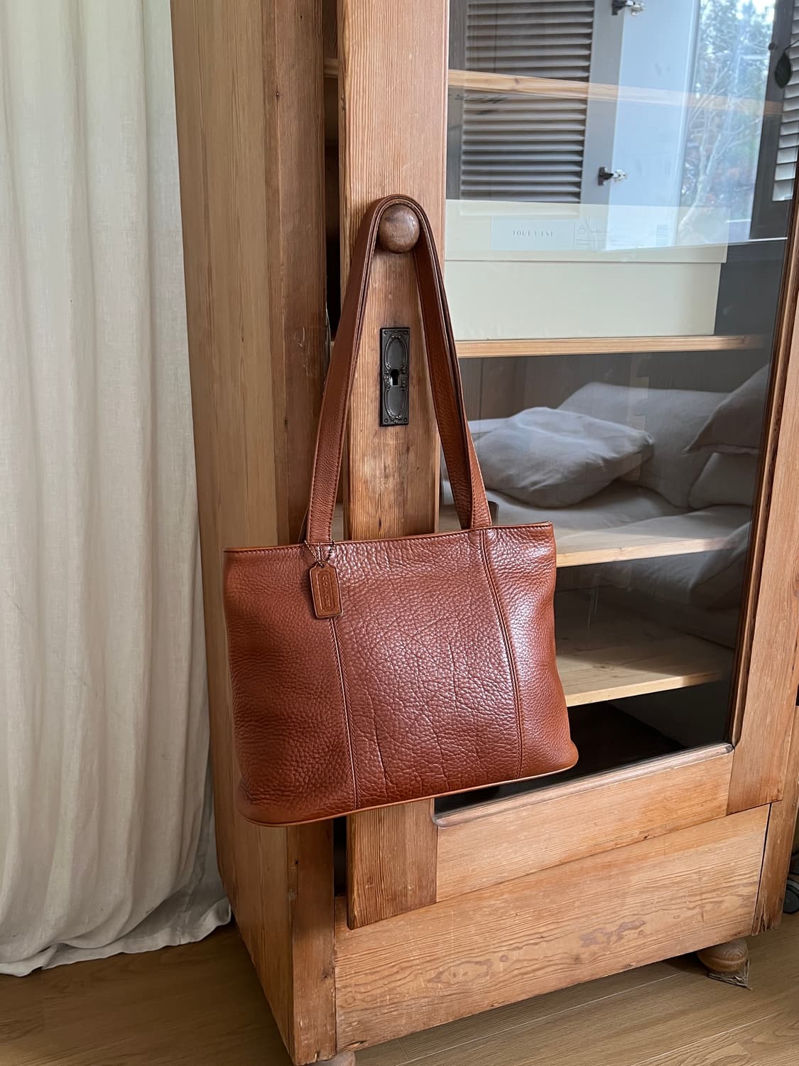 올드 코치 꼬냑 브라운 레더 숄더백 4915 상품이미지2