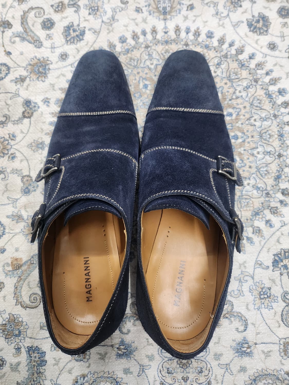 MAGNANNI 맥나니 스페인 네이비 스웨이드 명품 몽크스트랩 40.5 상품이미지4