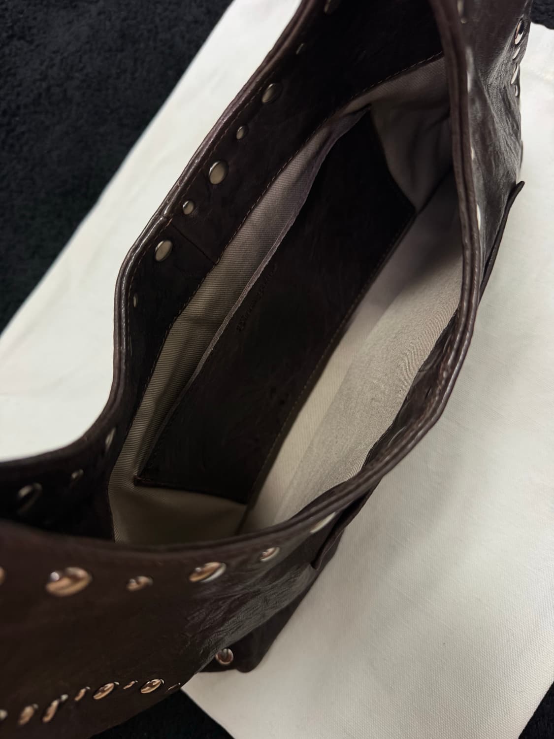 gimaguas 기마구아스 franca 프랑카 스터드 브라운 백 상품이미지2