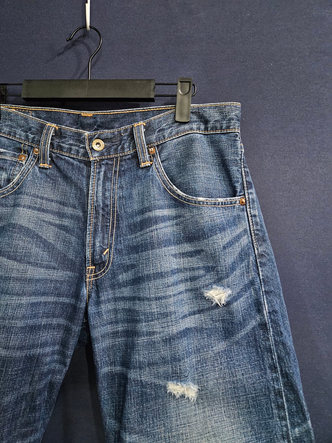 리바이스 503 블루 남성 허리 32 빈티지 데님 반바지  상품이미지4