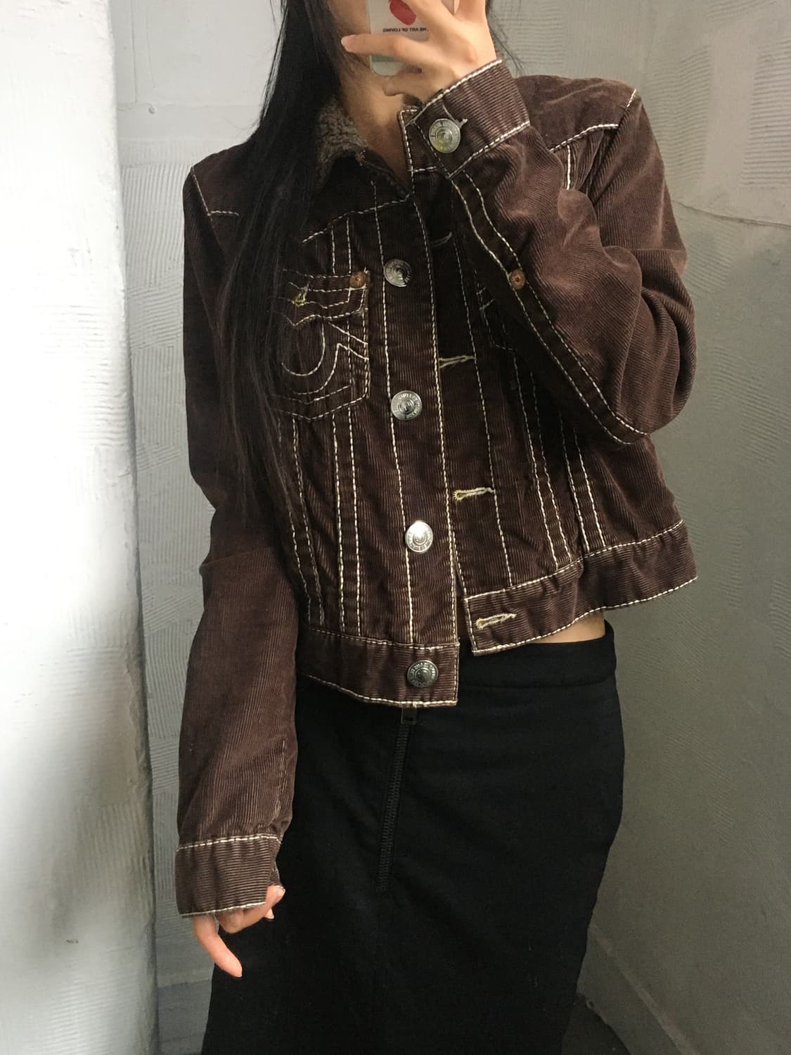 True Religion 트루릴리전 브라운컬러 코듀로이 웨스턴 자켓 상품이미지1