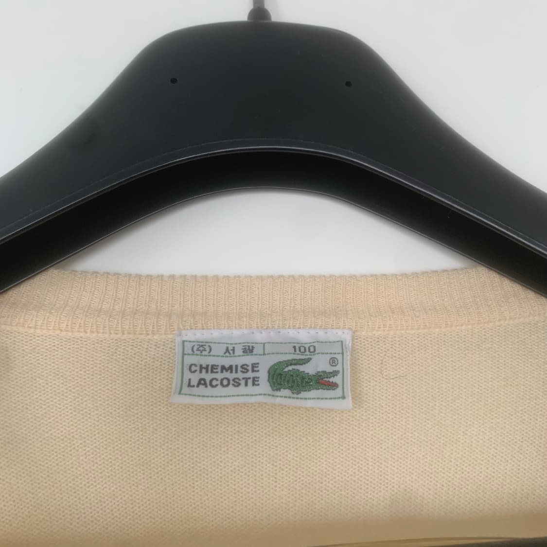 라코스테 브이넥 아가일 니트 100 사이즈 상품이미지2