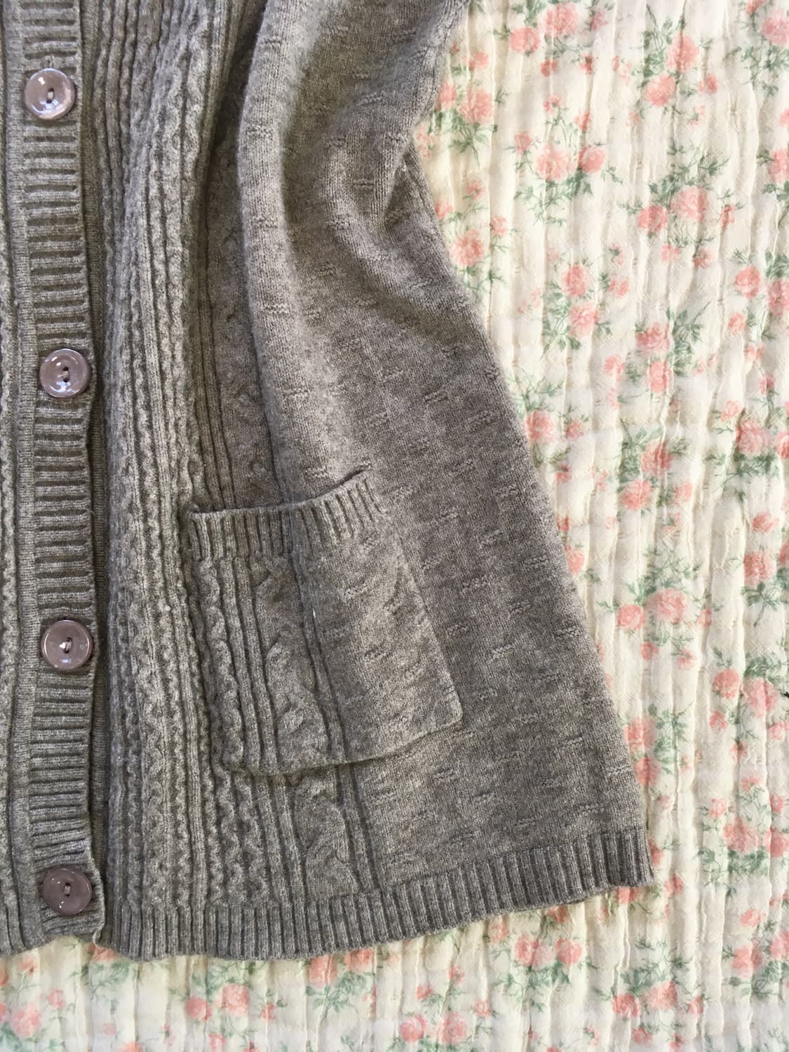 빈티지 브라운 꽈배기 버튼 니트 가디건 1041 y2k 스트릿 갸루 펑키 상품이미지4