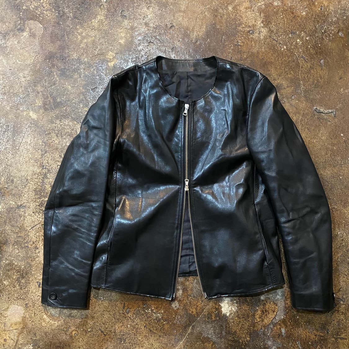 (M) the letters 가죽 자켓 상품이미지1