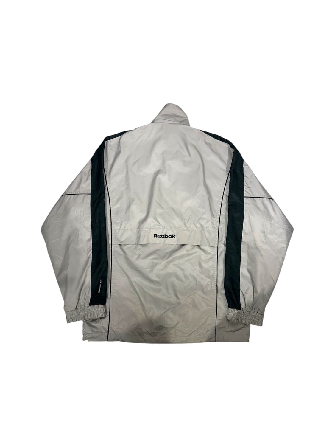 리복 라이트 그레이 오버핏 블랙 사이드 라인 바람막이 자켓 L 상품이미지6