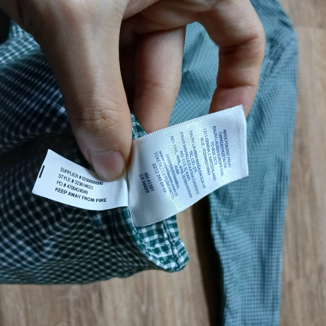 POLO 폴로 랄프로렌 셔츠 깅엄 초록색 녹색 체크 상품이미지7