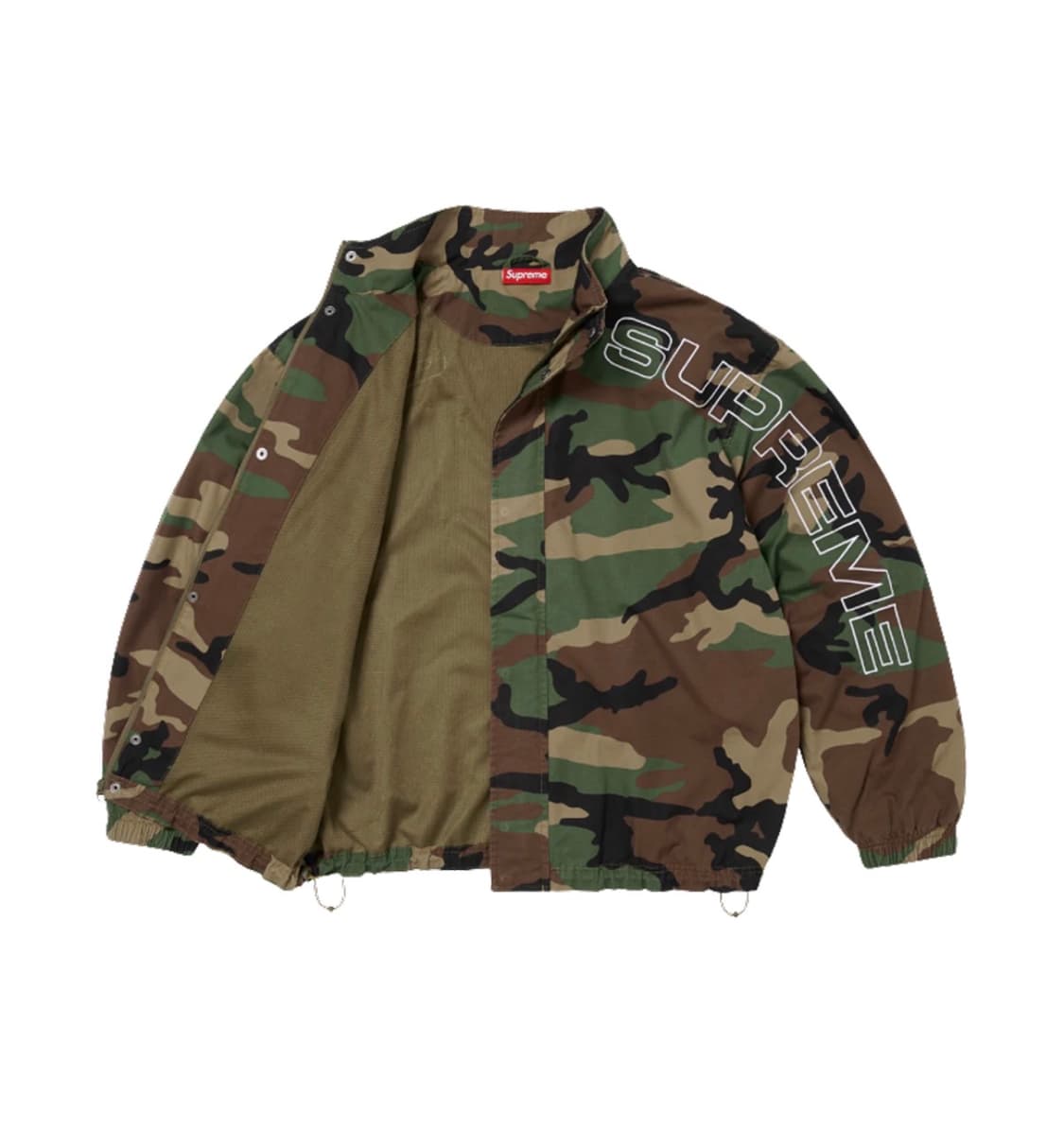 [L] 슈프림 스펠아웃 자수 립스탑 트랙 자켓 우드랜드 카모 - 25FW 상품이미지2