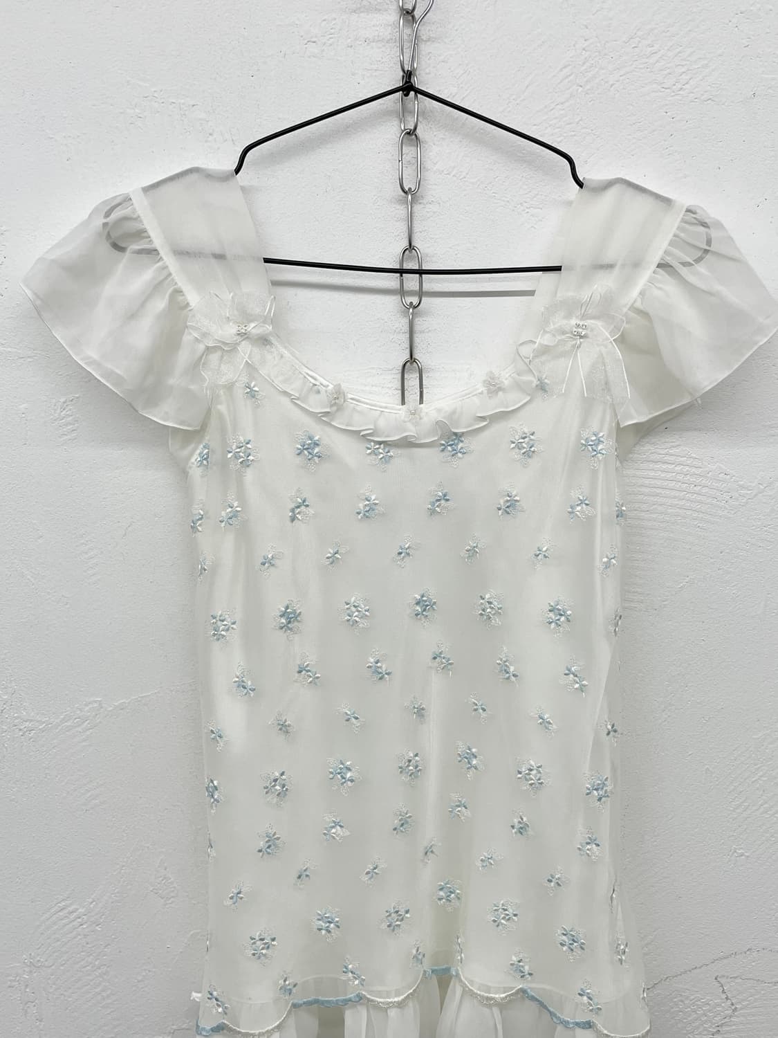 페어리 자수 레이스 탑 상품이미지5