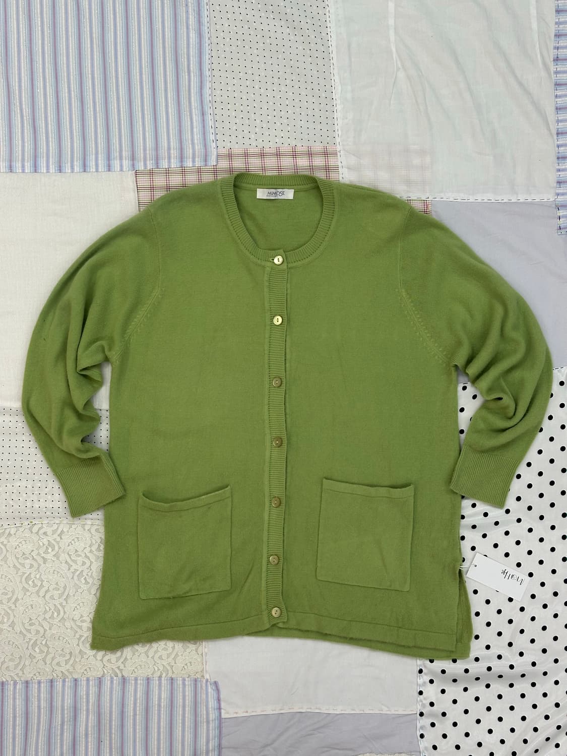 Mimose 라이트 그린 니트 가디건 상품이미지4