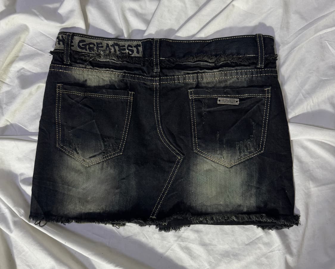빈티지 워싱 데미지 데님 스커트 y2k punk 펑크 상품이미지3