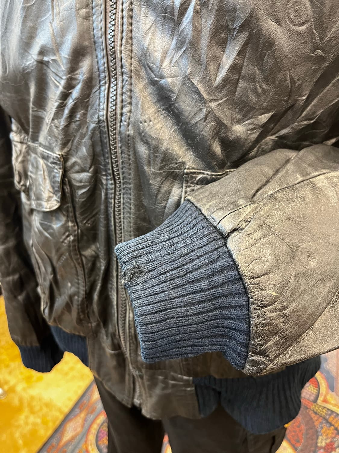 Echtes Leder 리얼 레더 블루종 자켓 상품이미지4