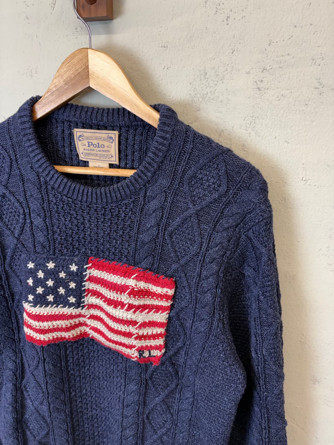 폴로랄프로렌 빈티지 아란 성조기 플래그 니트 상품이미지4