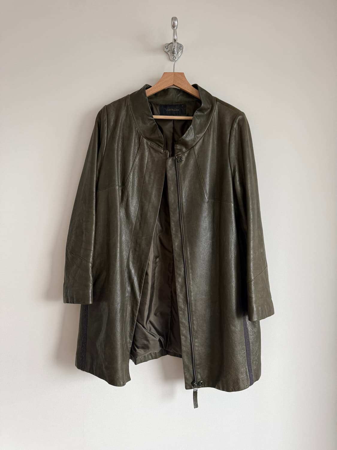 Pre owned 램스킨 레더 코트 상품이미지2