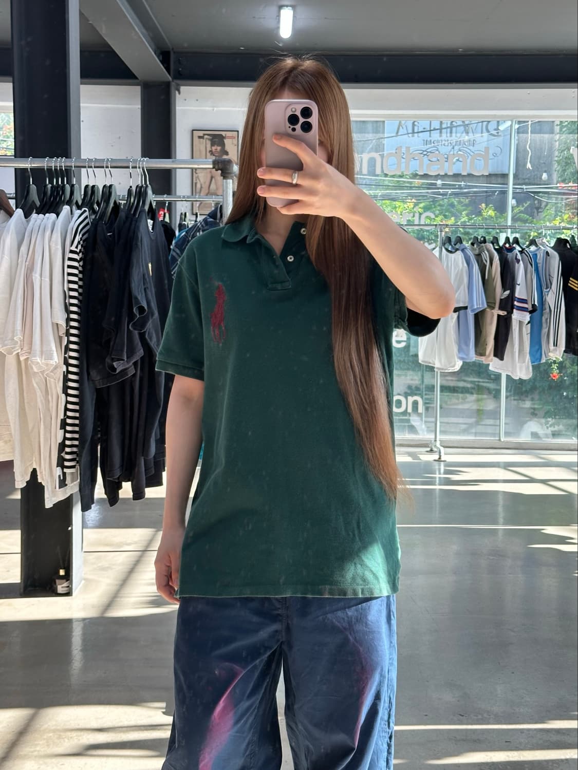 폴로랄프로렌 빅포니 넘버링 Pk반팔티 그린 상품이미지2
