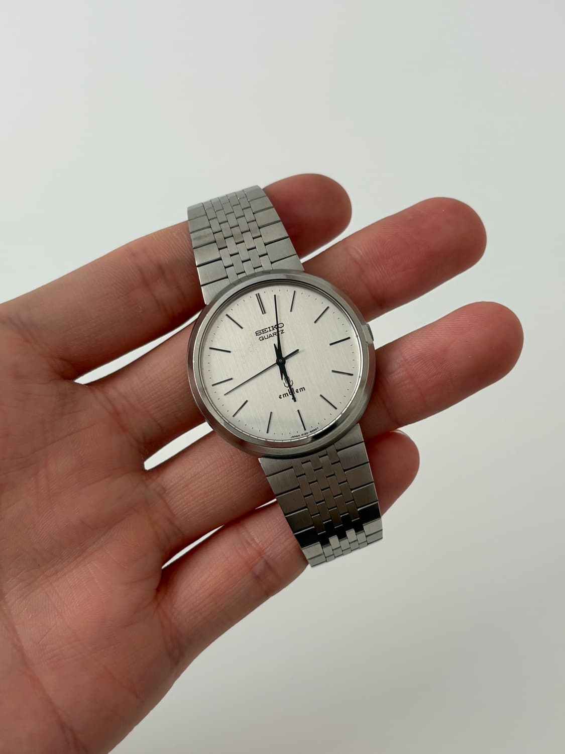 70s emblem silver round quartz 상품이미지2