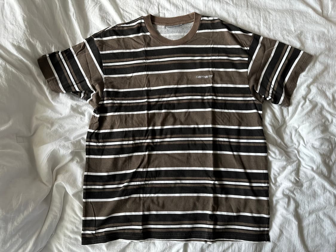 Carhartt stripe t-shirt Brown XL 상품이미지1