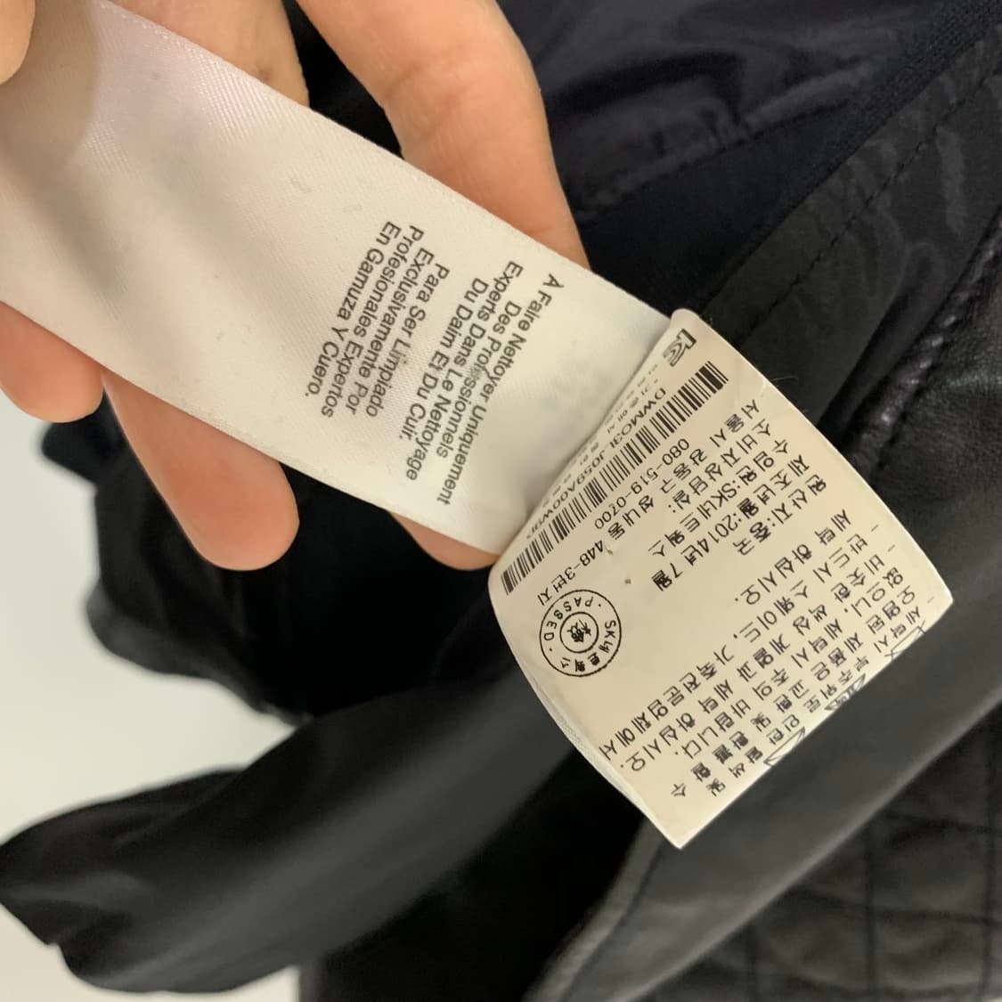 DKNY 00s 퀼팅 양가죽 비대칭사선투웨이지퍼 라이더자켓 블랙 도나카란 상품이미지10