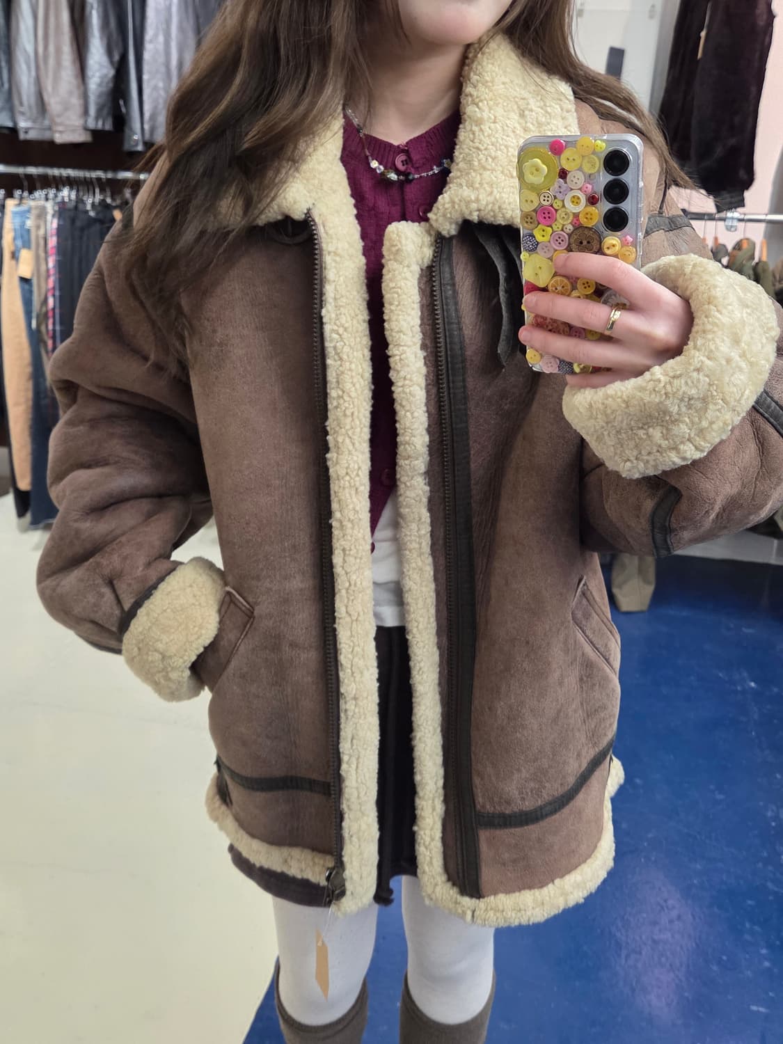 1990s B-3 양가죽 양털 무스탕 상품이미지2