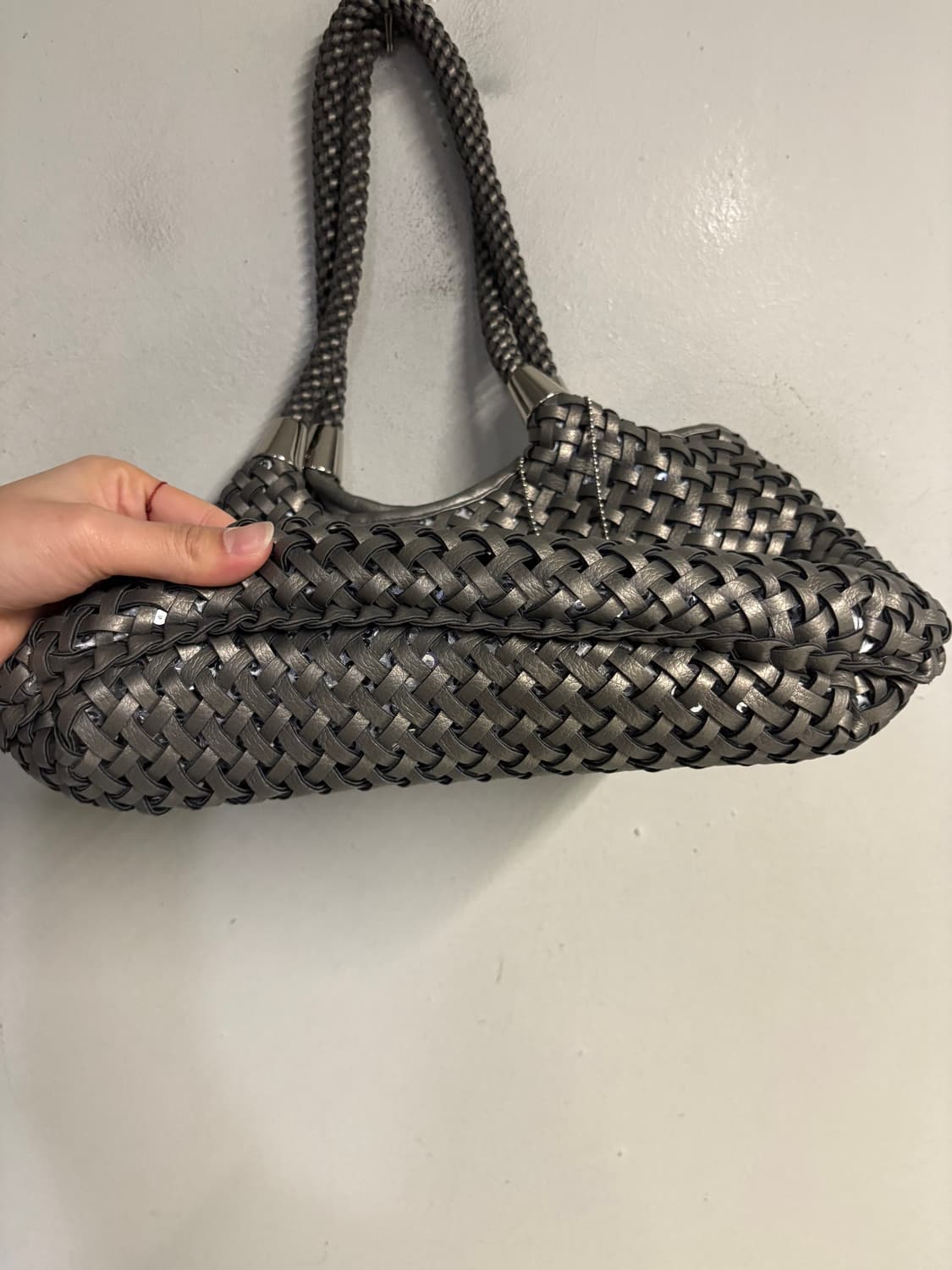 Y‘SACCS woven shoulder bag silver 상품이미지8