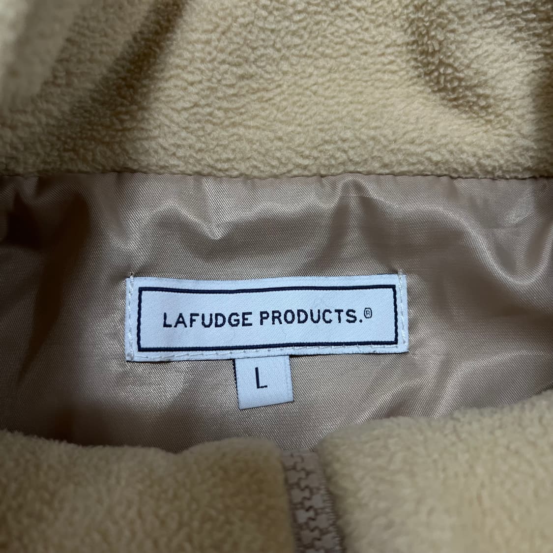 라퍼지스토어 스탠드넥 양털 뽀글이 후리스 자켓 [베이지] L/100 상품이미지4