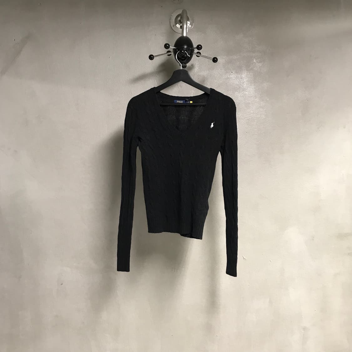 폴로 랄프로렌 QR 케이블 니트 블랙 S(W) 상품이미지1