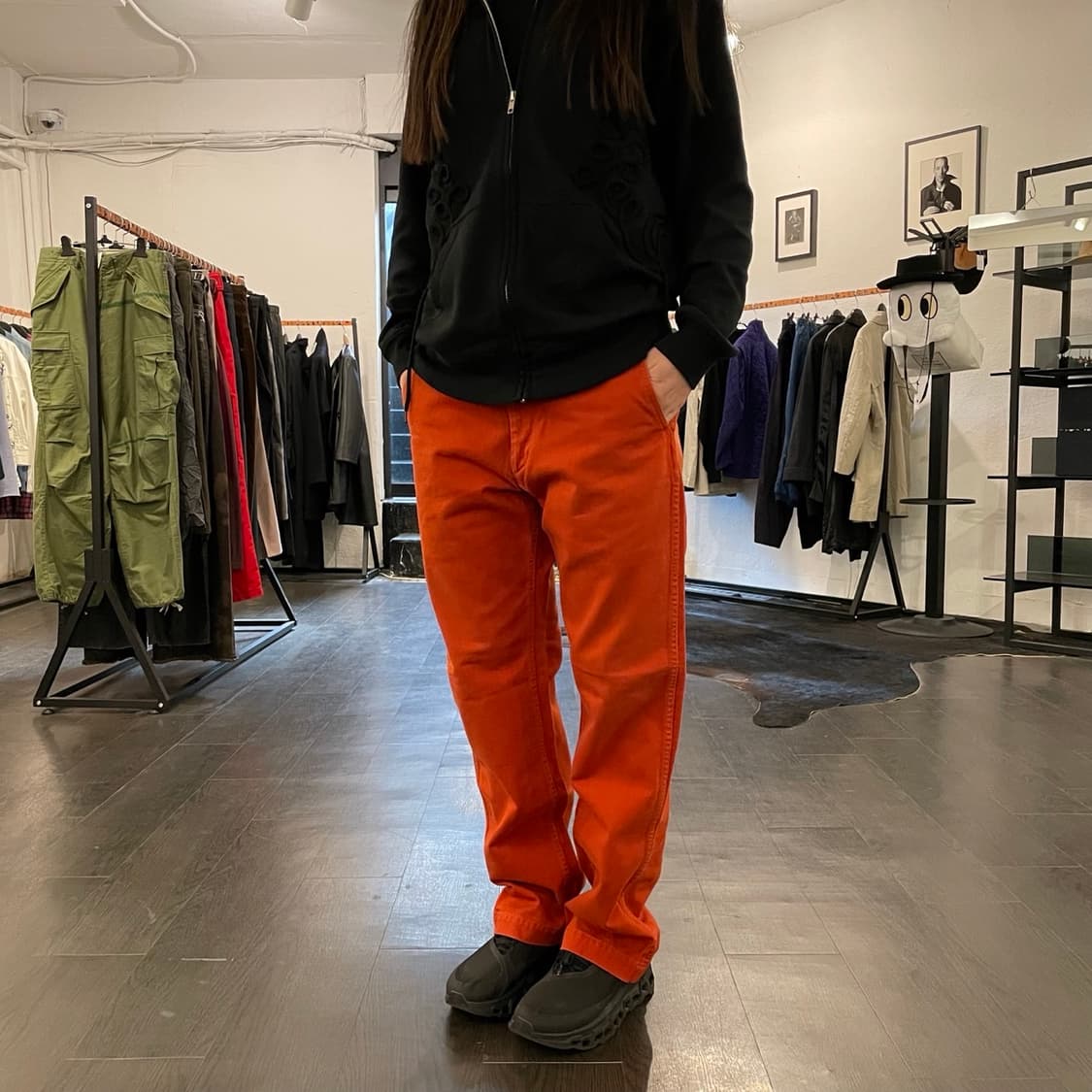 꼼데가르송 옴므 데님팬츠 오렌지 상품이미지4