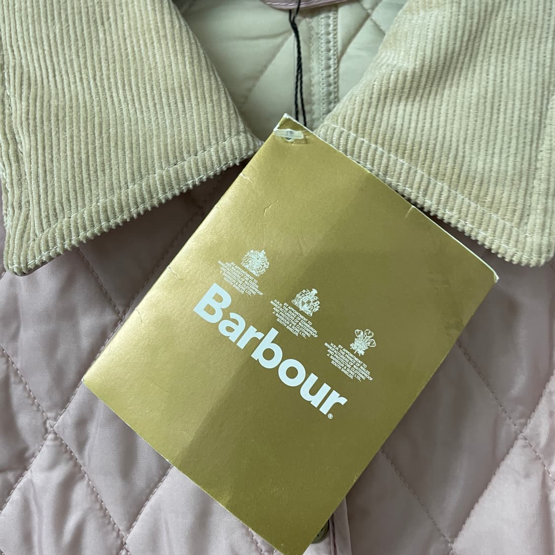 바버 퀄팅 자켓 핑크 새상품 34(W) 상품이미지5