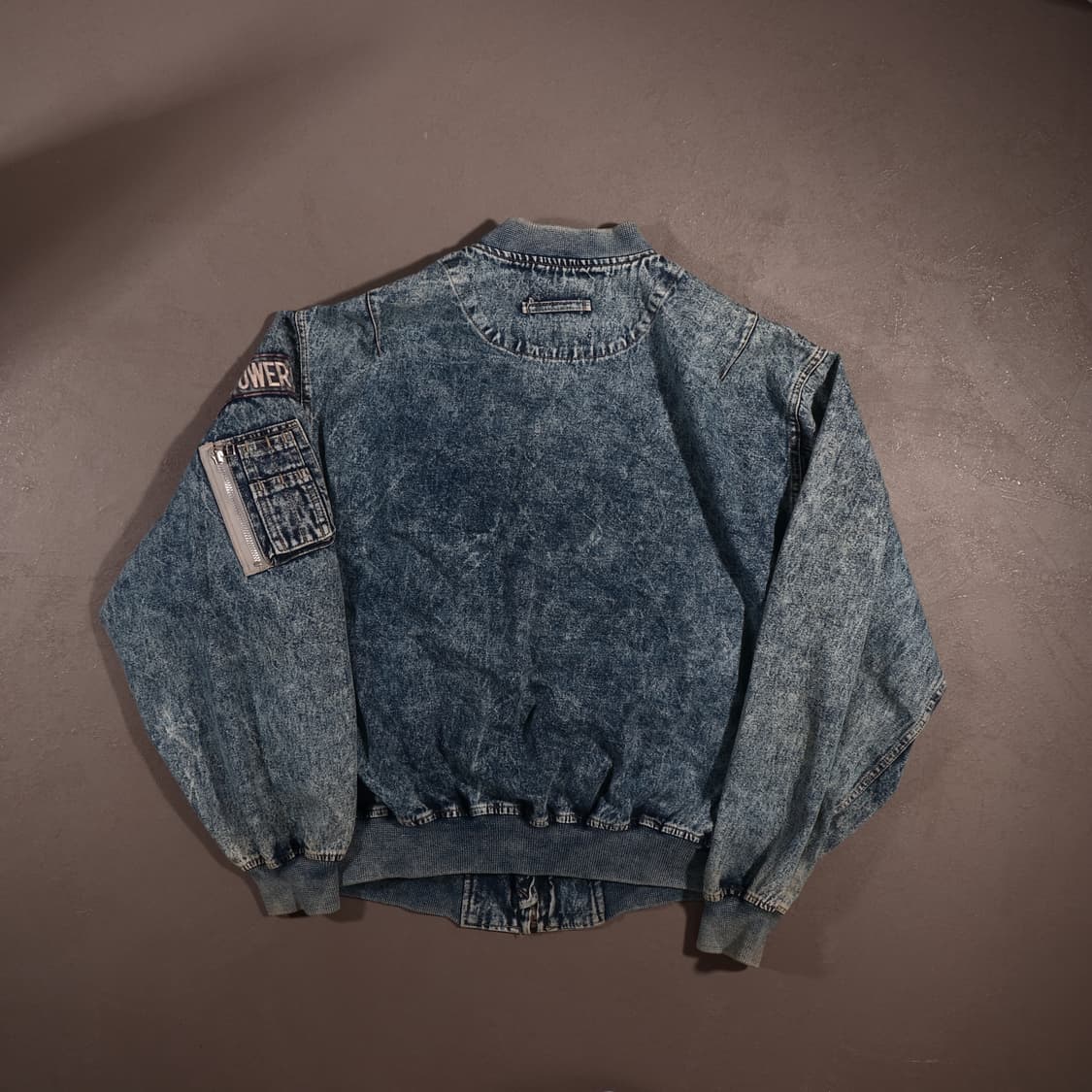 빈티지 데님 자수 봄버자켓 C512 상품이미지6