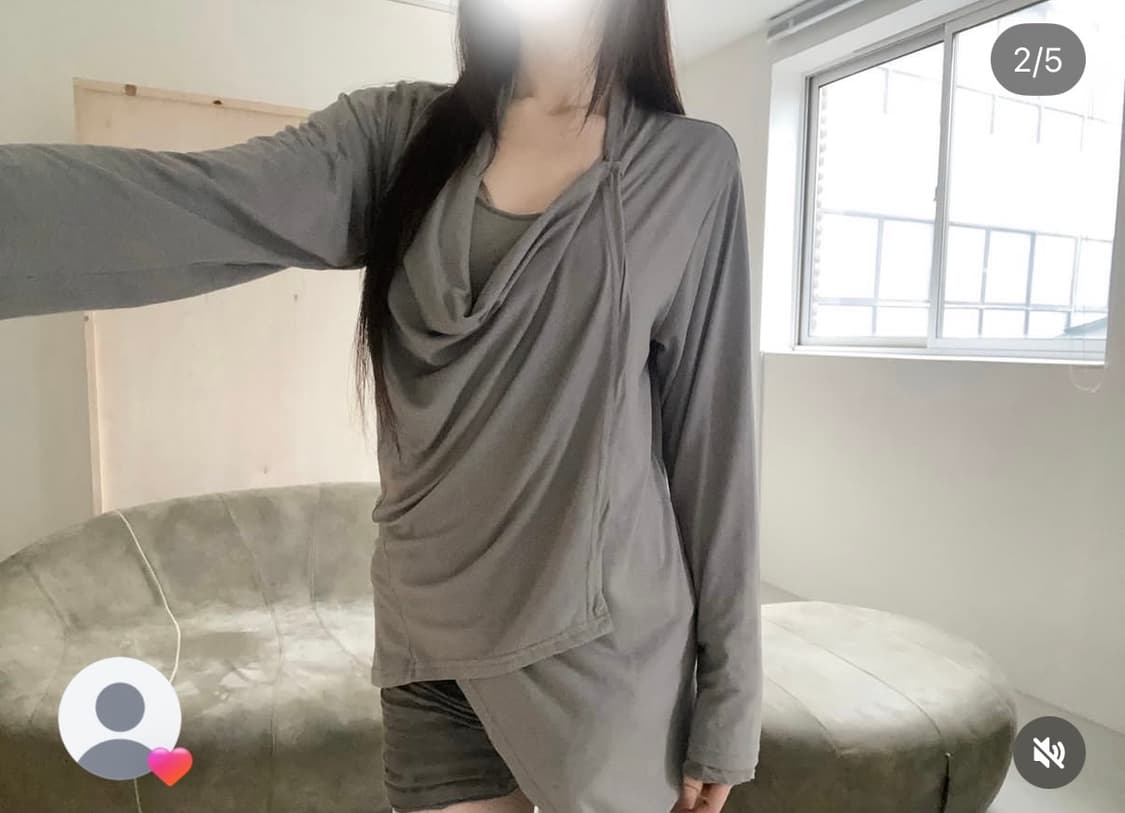 파우닝133 아카이브 투웨이 드레이프 탑 가디건 상품이미지2