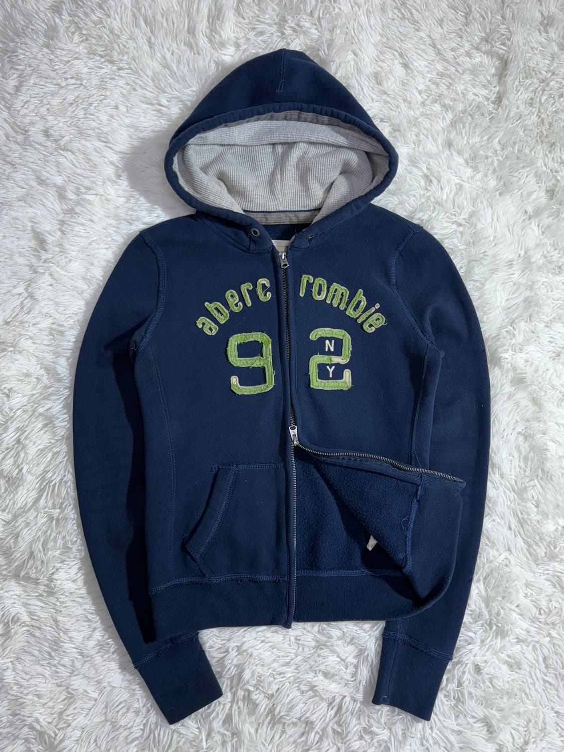 아베크롬비 네이비 빅로고 투웨이 후드집업  상품이미지4