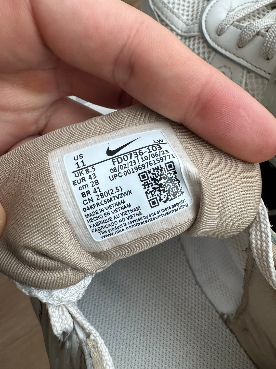 나이키 V2K 런 라이트 오어우드 브라운 (280 사이즈 / 시착 5회  상품이미지10