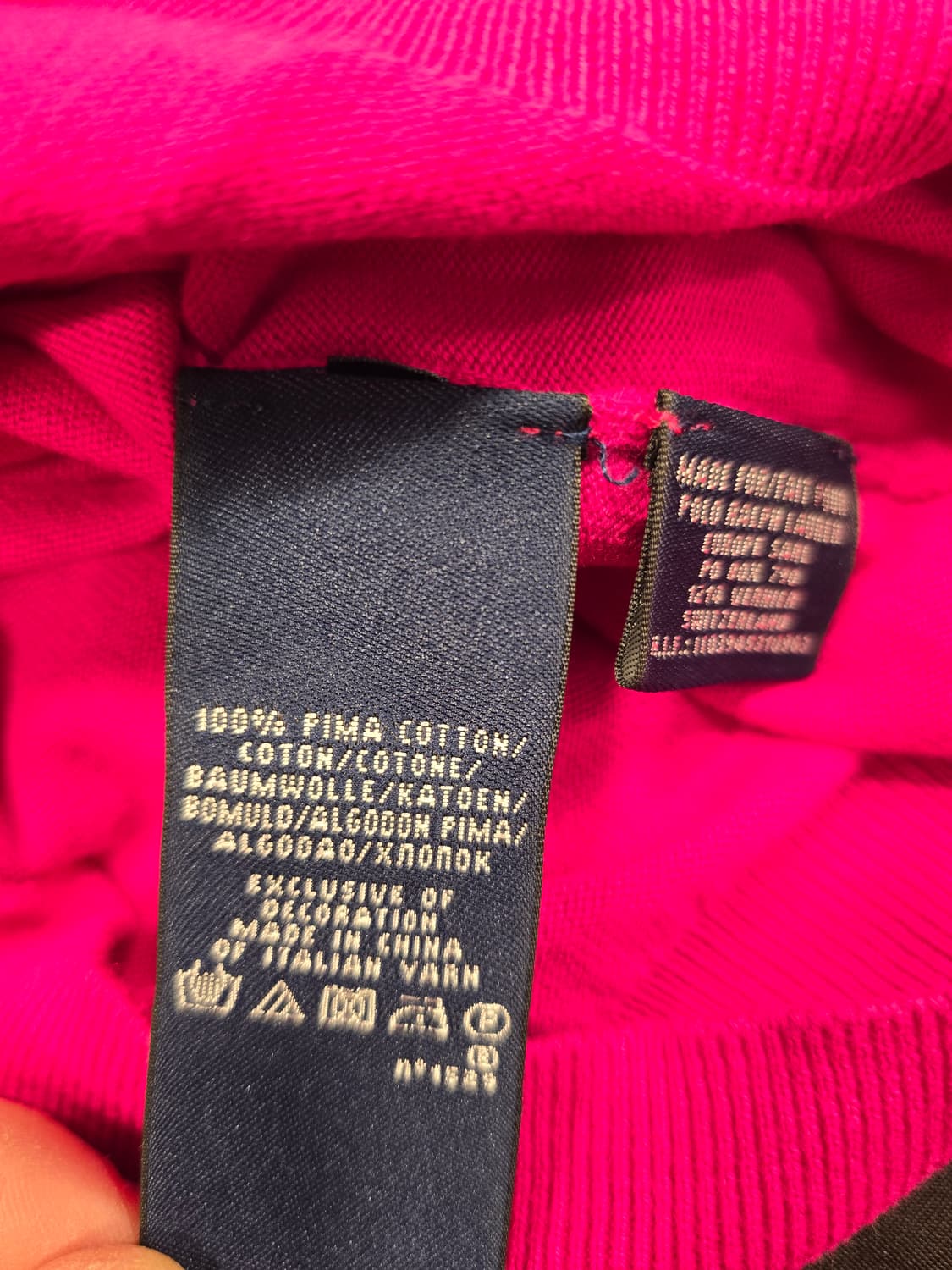 랄프로렌 스포츠 핑크 V넥 니트 티셔츠 S(55) 상품이미지7