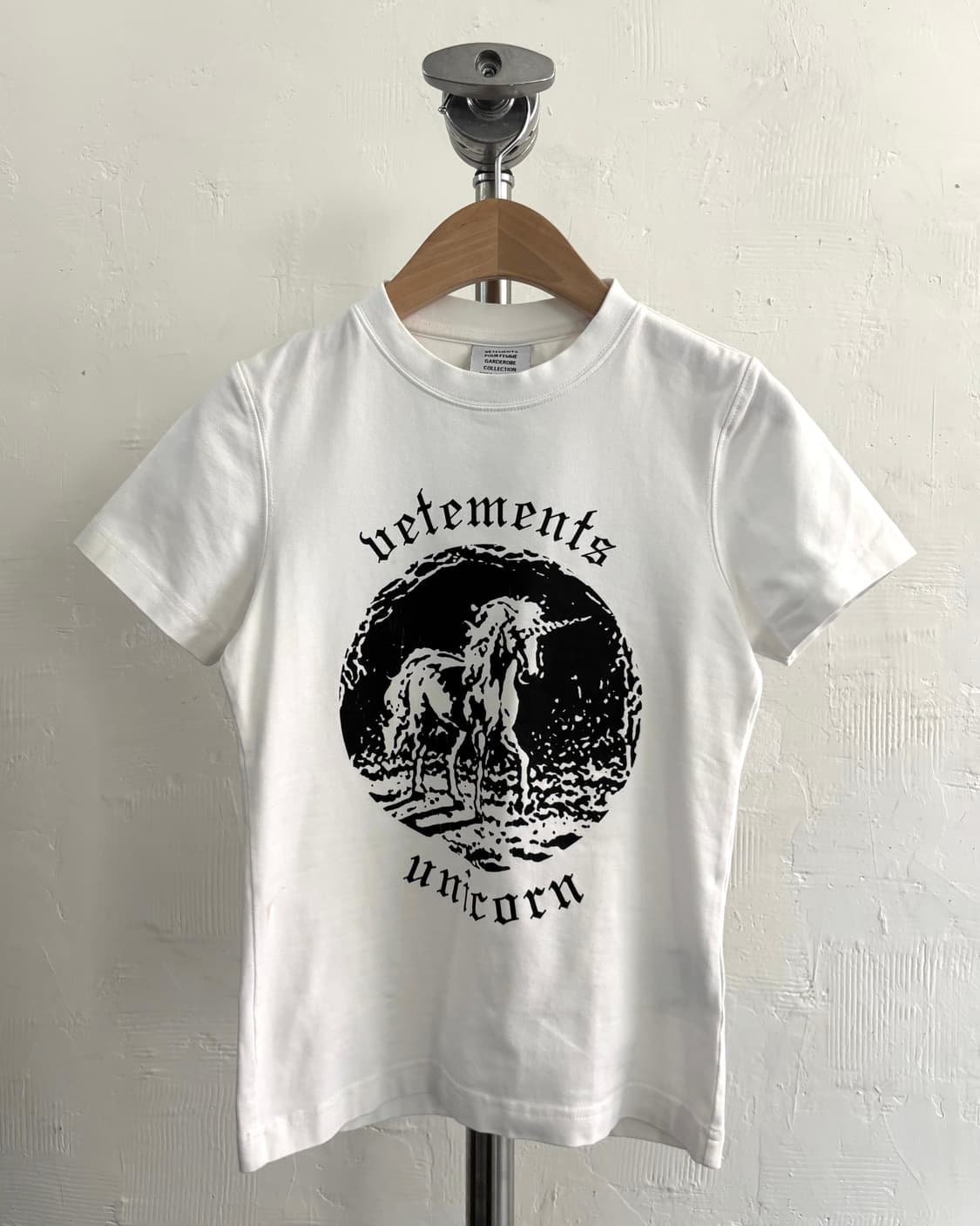 Vetements 베트멍 화이트 더블 유니콘 티셔츠 상품이미지5