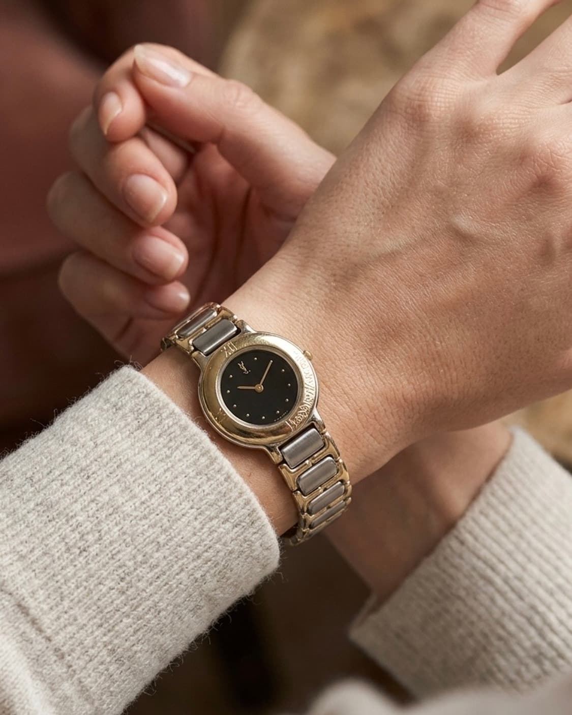 입생로랑 90s Y베젤 콤비 메탈 시계 상품이미지1